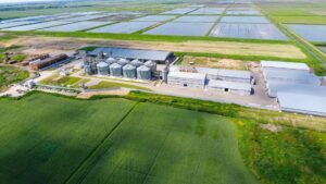 Sustainability, warehouse and fields