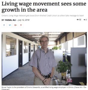 Bruce Taylor posing in Enviro-Stewards office