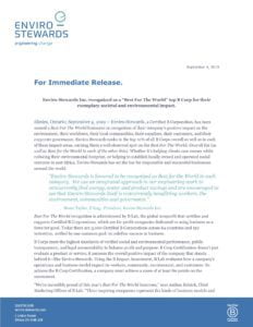 Image of B Corp press release